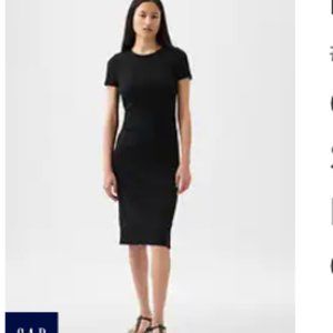 GAP Modern Rib T-shirt dress - black XS